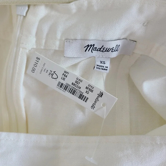 NWT Madewell Linen-Cotton Princess-Seamed Midi Dress XS - Picture 8 of 11